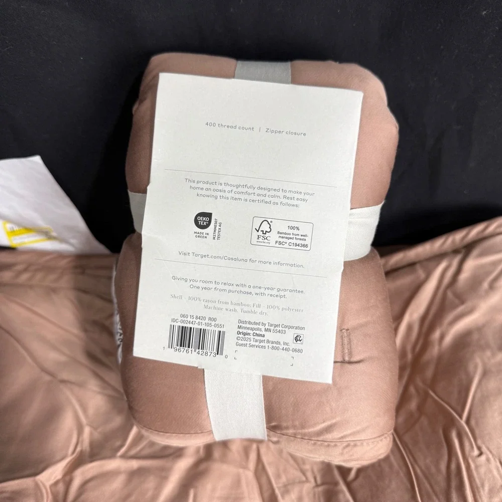 King Rayon from Bamboo Quilt Pillow Sham Light Adobe Clay - Casaluna™